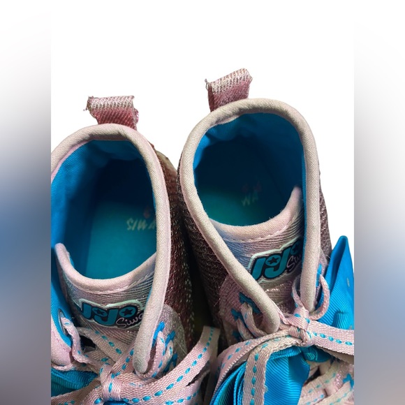 JOJO SIWA PINK BLUE BOW SHOES SIZE 1 - Picture 10 of 14